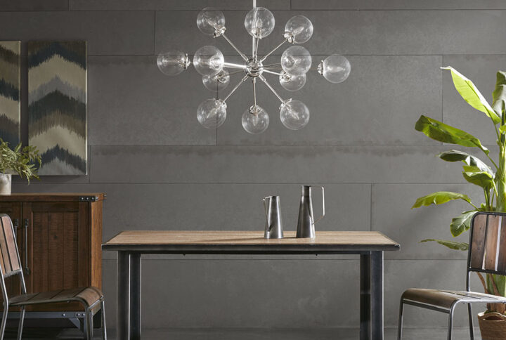 12-Light Chandelier with Oversized Globe Bulbs