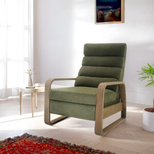 Wood framed push back Recliner