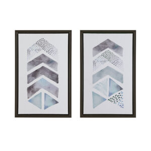 Abstract 2-piece Framed Canvas Wall Art Set