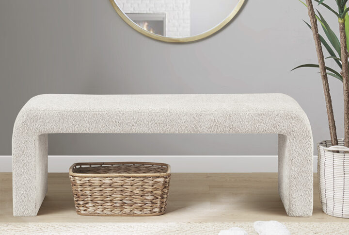 Boucle Waterfall Bench