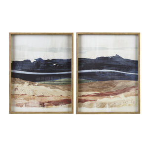 Abstract Landscape Diptych 2-Piece Framed Glass Wall Art Set