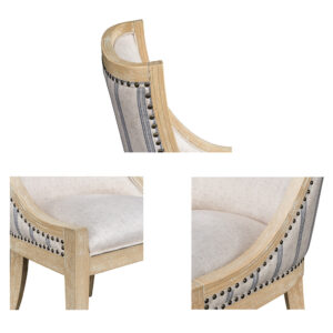 Upholstered Dining Chair with Nailhead Trim