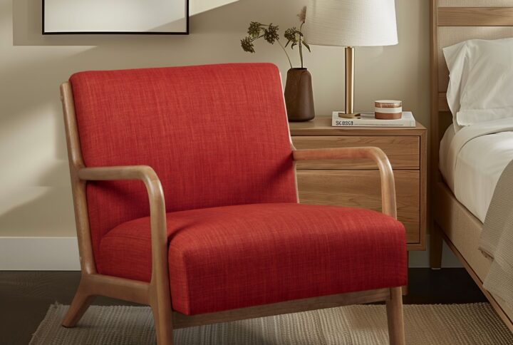 Novak Mid-Century Modern Accent Armchair