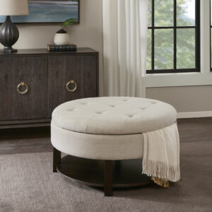 Round Storage Ottoman