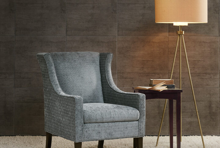 Improve the look of your living room with this classic wing chair. It has a traditional style that adds a touch of elegance to the home decor. Leg assembly required.