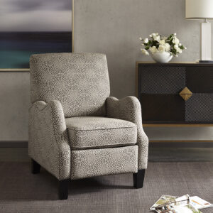 Classic and contemporary are blended perfectly with the Madison Park Hoffman Push Back Recliner. The unique arms and wide back create a transitional look that immediately catches the eye. A high-density foam filling and solid wood legs provide exceptional comfort and support