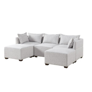 the modular pieces feature a sleek and clean design for a casual and long lasting look. With unlimited combinations using pieces from the Molly sofa collection