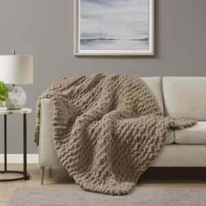 Indulge in pure comfort by wrapping yourself in the Madison Park Chenille Chunky Knit Throw. This chunky knit throw is handmade from luxurious chenille yarn to create a soft and cozy feel that's perfect to snuggle up in. The chunky knit throw is also OEKO-TEX certified