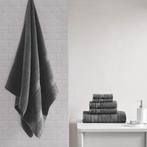 Our Madison Park Essentials Adrien Super Soft 6 Piece Cotton Towel Set introduces a simple and stylish update to your bathroom. This light weight performance cotton towel set features a zero twist construction making it incredibly soft and durable