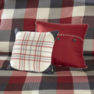 Madison Park Ridge 6 Piece Herringbone Duvet Cover Set is the perfect update to your bed. This duvet cover sports a buffalo plaid pattern printed on herringbone fabric