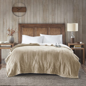 Sleep in ease in the Woolrich heated blanket with Secure Comfort Technology