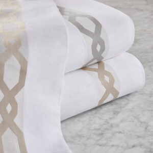 This sateen weave fabrication is ultra soft and durable at the same time with its 300 thread count construction. The unique frame element is inspired from European arts and crafted with Croscill's exclusive jacquard hemming technique that can not be accomplished anywhere else. With the best quality of cotton fiber