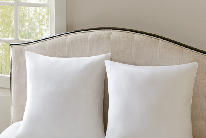 Enjoy cozier and more comfortable sleep with this Euro pillow filler from Madison Park Signature. Crafted from cotton sateen fabric and filled with hypoallergenic 6D brushed polyfill