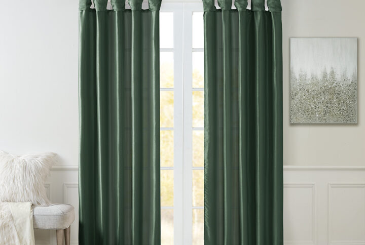 Give your home a decorator’s touch with the Madison Park Emilia Window Curtain. Made from a faux silk fabric