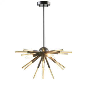 the INK+IVY Ely 3-Light Spiked Chandelier brings an eye-catching addition to your home. Flaunting a two tone matte black and gold finish