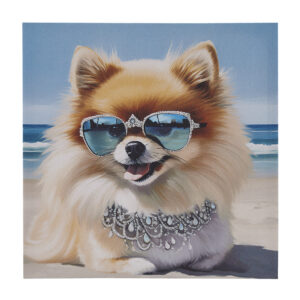 Add a touch of canine charm to your walls with our Pomeranian Dog Canvas Wall Art. Featuring a delightful Pomeranian dog