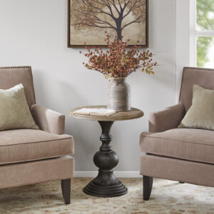 Update your space with the beautiful Madison Park Lexi Accent Table. Made from reclaimed walnut wood