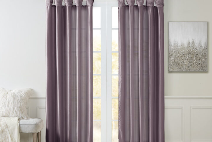 Give your home a decorator’s touch with the Madison Park Emilia Window Curtain. Made from a faux silk fabric