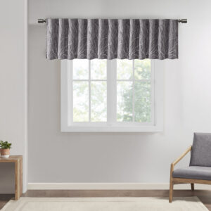 The Madison Park Andora Valance Combines Style And Nature In The Best Way. A Striking Tree Branch Design Is Embroidered On Beautiful Faux Silk