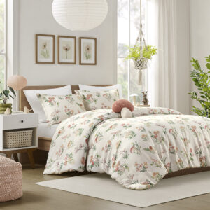 Add an enchanting update to your bedroom with this mushroom and floral comforter set. Matching shams (1 in Twin/Twin XL) coordinate with the whimsical comforter