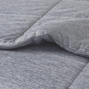 this blended fabric feels cool and breathable to even the hottest of sleepers. This silky smooth comforter features heathered yarns to create a chic tonal look that adds a contemporary update to your bedroom. Plus oversized dimensions that looks great even on extra-deep mattresses. Machine washable for easy care and wrinkle resistant. This down alternative comforter is also OEKO-TEX certified