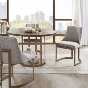 The Madison Park Bryce Dining Chair 2 Piece Set Offers A Chic Modern Update To Your Dining Room Decor. Upholstered In A Rich Grey Fabric