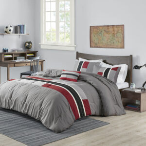 The Mi Zone Pipeline Comforter Set offers a fresh update to your room. The ultra-soft microfiber comforter boasts a striped pieced design in bold colors