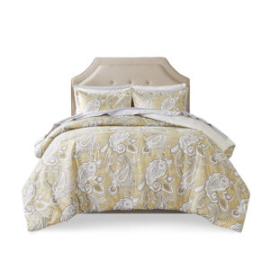 Breathe new life into your bedroom with this beautifully designed modern comforter set. It is an elegant paisley print on ultra-soft microfiber using colors of wheat