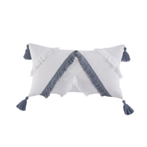 Add a chic touch to any room with the INK+IVY Reva Cotton Oblong Pillow with Tassels. Made with 100% cotton