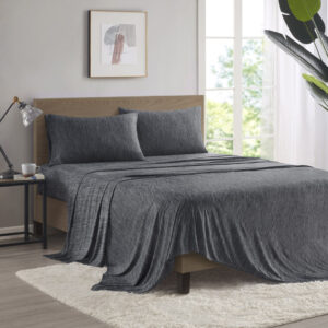 Dive into this cool and comfortable jersey knit sheet set. Made from 50% nylon and 50% polyester