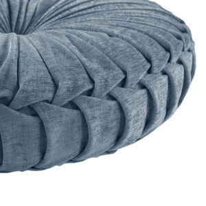 while the rich textured poly chenille creates a soft hand and light natural luster for an irresistibly inviting look and feel. A tufted button center and all over unique pleated detailing adds beautiful dimension and style