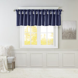 Give your home a decorator’s touch with the Madison Park Emilia Window Valance. Made from a faux silk fabric