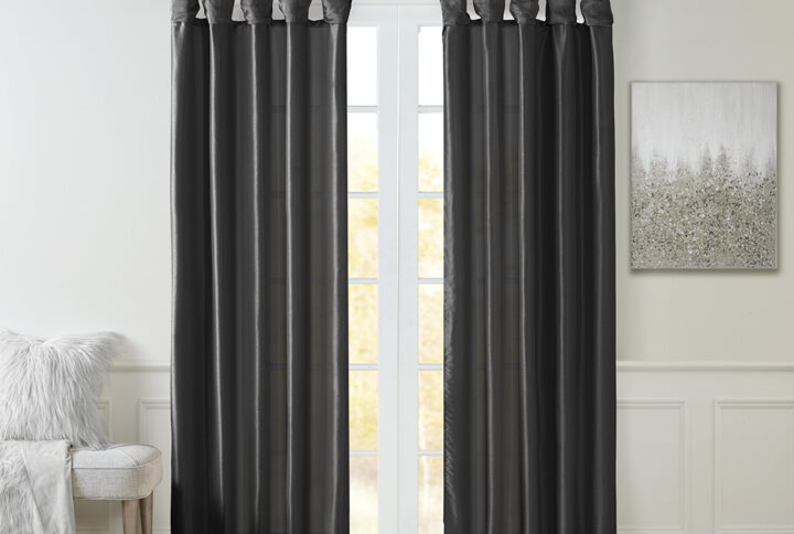 Give your home a decorator’s touch with the Madison Park Emilia Window Curtain. Made from a faux silk fabric