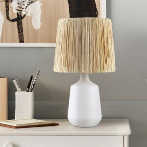 Elevate your home decor with the INK+IVY Ethra Table Lamp. With its contemporary design and modern artisan feel