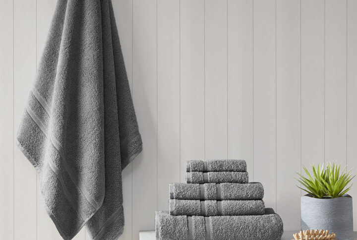 Dry off with the bliss comfort of our 510 Design Aegean 100% Turkish Cotton 6 Piece Towel Set. Made from 100% Turkish cotton