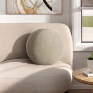 Create an outstanding and exclusive look to your space with the Chapel Hill Round Ball pillow. The 11" round silhouette brings a touch of playfulness and adds an element of unique visual interest. Dressed in a subtle neutral tone with a cozy texture