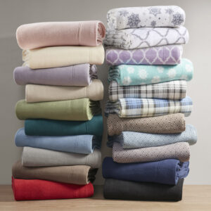 this Micro Fleece Sheet Set turns your bed into a cozy getaway. Featuring a variety of prints and solids these sheets are ultra-soft and perfect for staying warm and comfortable through the night. Machine washable for easy care. Set includes: 1 Fitted Sheet