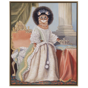 Discover the whimsy in sophistication with this 16.5"W x 20.5"H Renaissance Style Royal Cat Portrait canvas by Carol Lew. The young feline poses regally