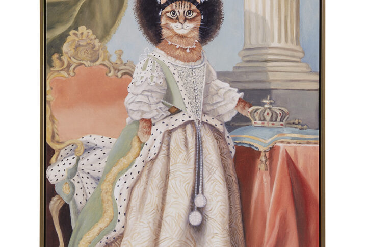 Discover the whimsy in sophistication with this 16.5"W x 20.5"H Renaissance Style Royal Cat Portrait canvas by Carol Lew. The young feline poses regally