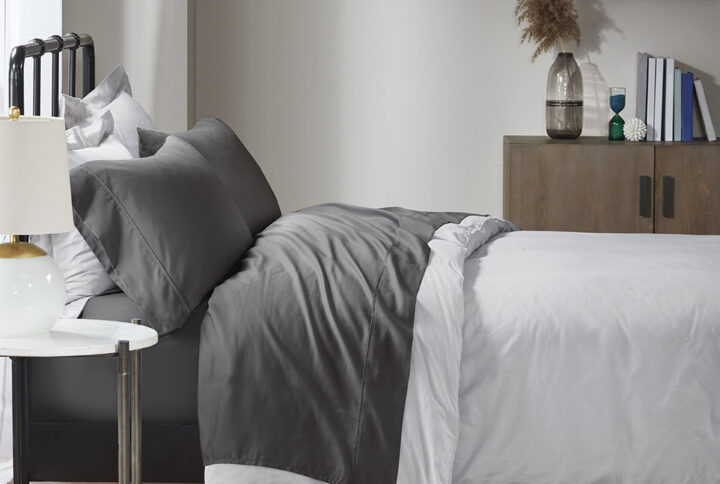 Experience luxurious sleep with our finest deep pocket cotton blend polyester sheet set. Sateen weave is exclusively made of high-quality 1500 thread count which creates a glossy and smooth fabric. Keep your bedding pristine with this unique fabric blend that resists wrinkles and reduces shrinkage. These sheets have been brushed with a peached finish for an ultra-soft feel. This sheet set is also OEKO-TEX certified