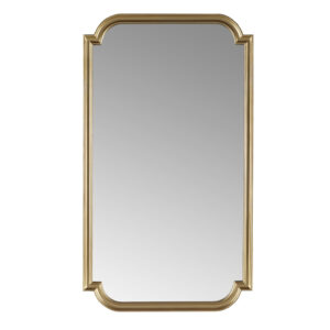 Adelaide Wall Mirror from Madison Park is a timeless piece that adds elegance to any space. With its rectangular shape and scalloped corners