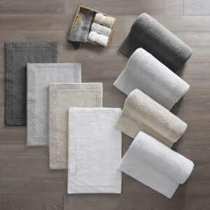 that creates an incredibly dense and plush look and feel. This bath rug is also OEKO-TEX certified