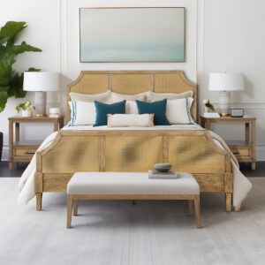 Experience the perfect blend of modern elegance and classic design with the Salina Platform Bed from Martha Stewart's Lily Pond collection. This exquisite piece