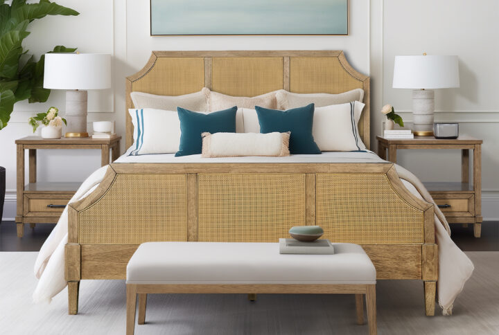 Experience the perfect blend of modern elegance and classic design with the Salina Platform Bed from Martha Stewart's Lily Pond collection. This exquisite piece