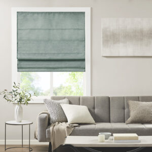 Our Madison Park Como Printed Faux Silk Room Darkening Cordless Roman Shade offers a modern and convenient update to your home decor. This roman shade flaunts a soft hue faux silk textured fabric to create a stylish and beautiful