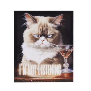 Infuse your living space with humor and charm through Tessa Kane's grumpy cat art. This canvas