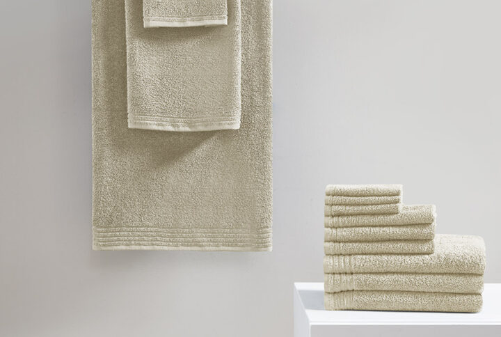 The 510 Design Big Bundle 100% Cotton 12 PC Bath Towel Set provides a simple and easy update to complete your bathroom. This lightweight towel set is made from 100% cotton for a super soft and natural feel