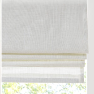 the Madison Park Kyler Linen Blend Light Filtering Roman Shade is an easy addition to freshen up any space. This roman shade features a beautifully textured linen blend fabric in a soft white tone creating a natural look and feel