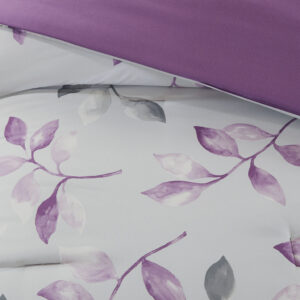 for a vivid floral look. Matching shams (1 for Twin Sizes) and an embroidered decorative pillow accentuate the floral motif. Also included is a purple cotton sheet set with an ogee print that harmonizes with the comforter set. Bringing the best in health and wellness