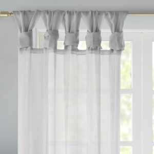 with its lightweight voile sheer base and delicate color palette for the perfect ethereal touch. The DIY twist tab top creates beautiful and delicate folds for a stylish decorator's touch. This window panel is also OEKO-TEX certified